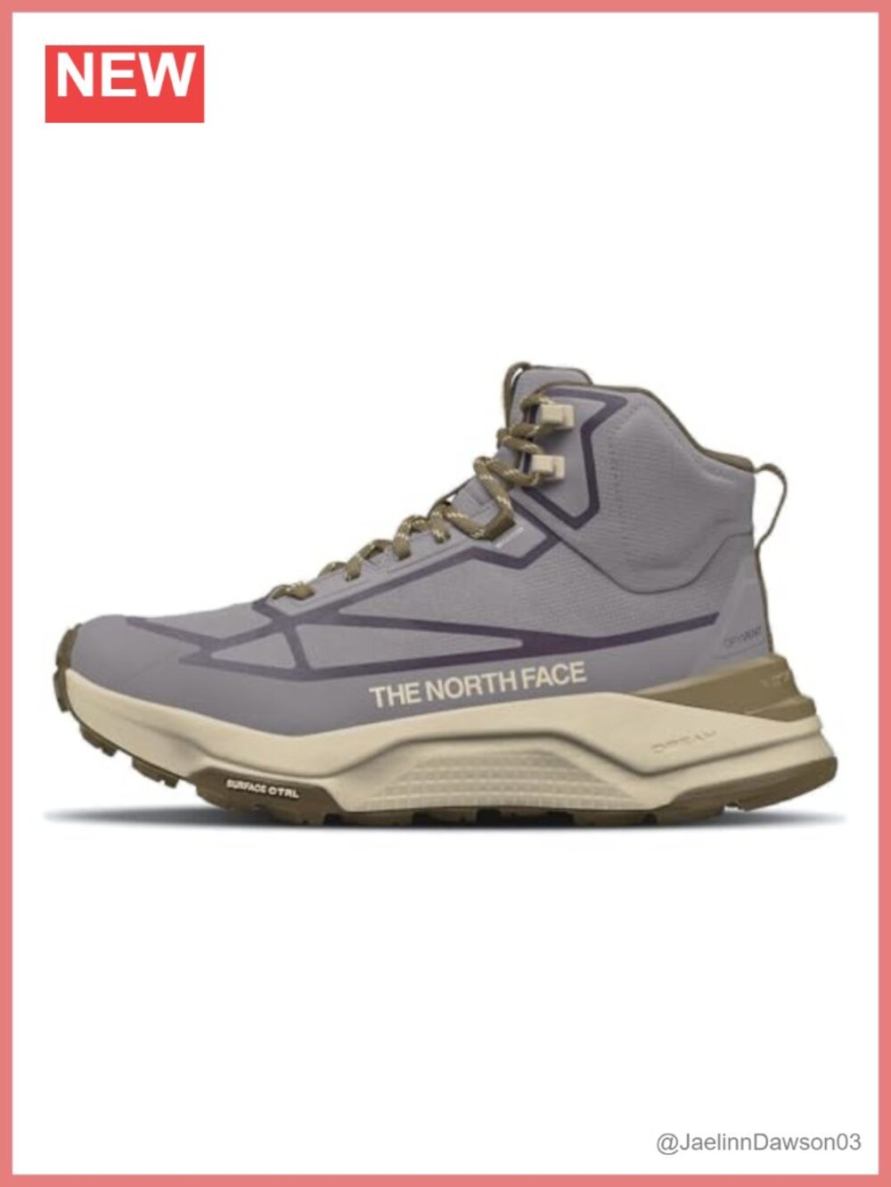 Women's Waterproof Hiking Boots Mid-Top Lace-Up Trail Shoes Durable